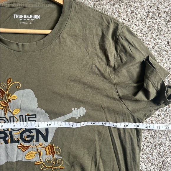 True Religion Green Graphic Tee for Men Casual Large - Picture 6 of 7